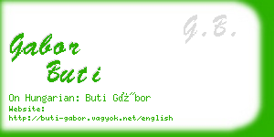 gabor buti business card